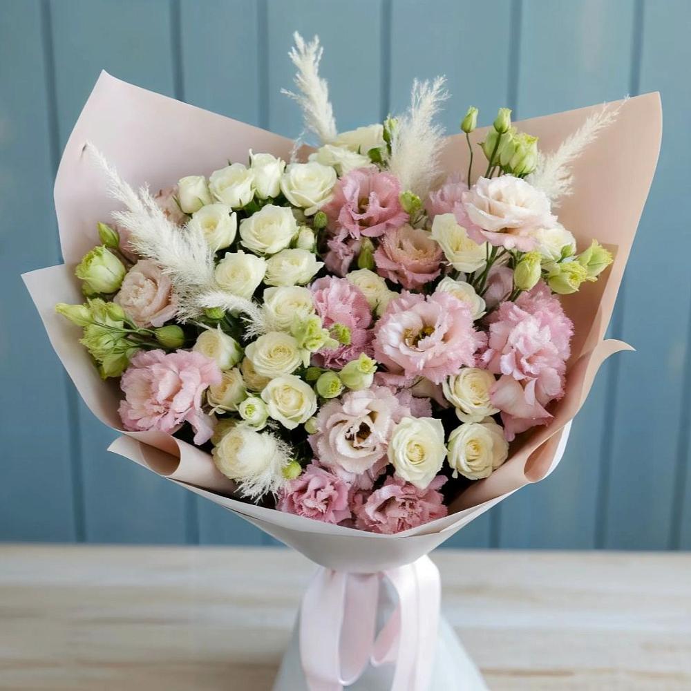 Букет цветов из: Альстромерии и Розы в Петропавловской Республики Чечня