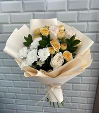 Букет цветов из:  Розы и Хризантемы в Петропавловской Республики Чечня