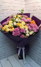 Букет цветов из:  Хризантемы и Розы #REPLACE_PRED# Петропавловской Республики Чечня