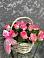 Цветочная композиция из Розы в корзине в Петропавловской Республики Чечня