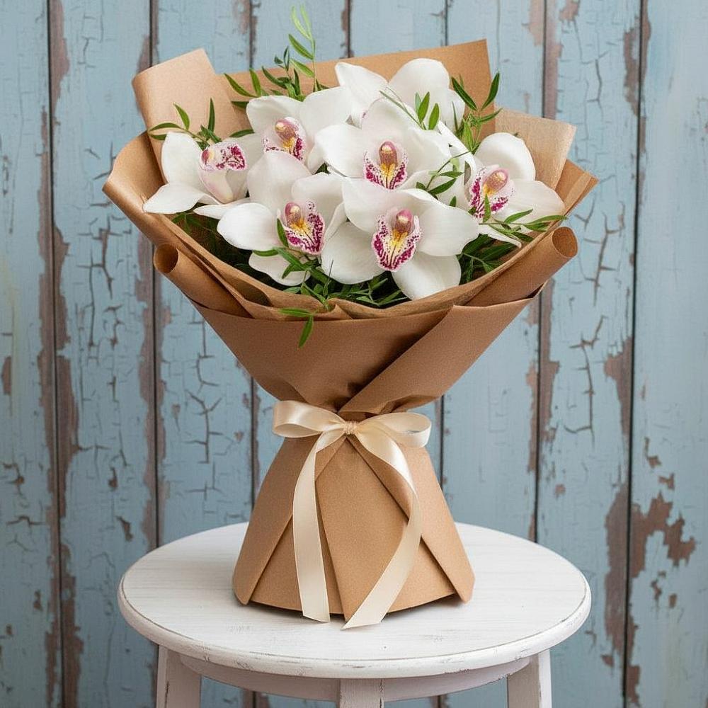 Букет цветов из: Орхидеи и Розы в Петропавловской Республики Чечня