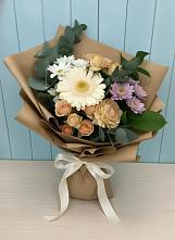 Букет цветов из:  Герберы и Хризантемы в Петропавловской Республики Чечня
