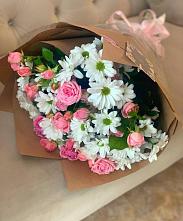 Букет цветов из:  Розы и Хризантемы в Петропавловской Республики Чечня