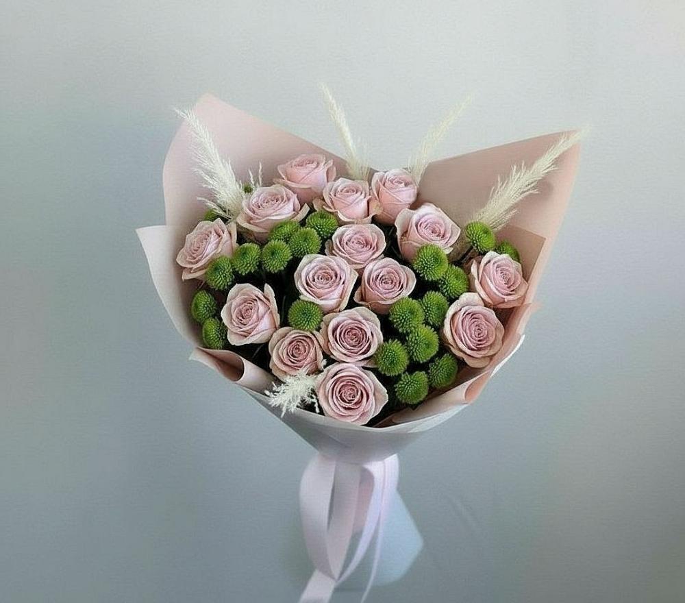 Букет цветов из: Розы и Хризантемы в Петропавловской Республики Чечня