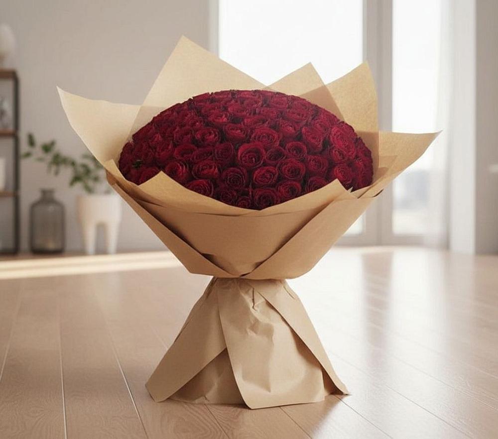 Букет 101 Красная роза в Петропавловской Республики Чечня