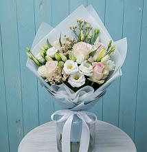 Букет цветов из:  Розы и Лизиантусы #REPLACE_PRED# Петропавловской Республики Чечня